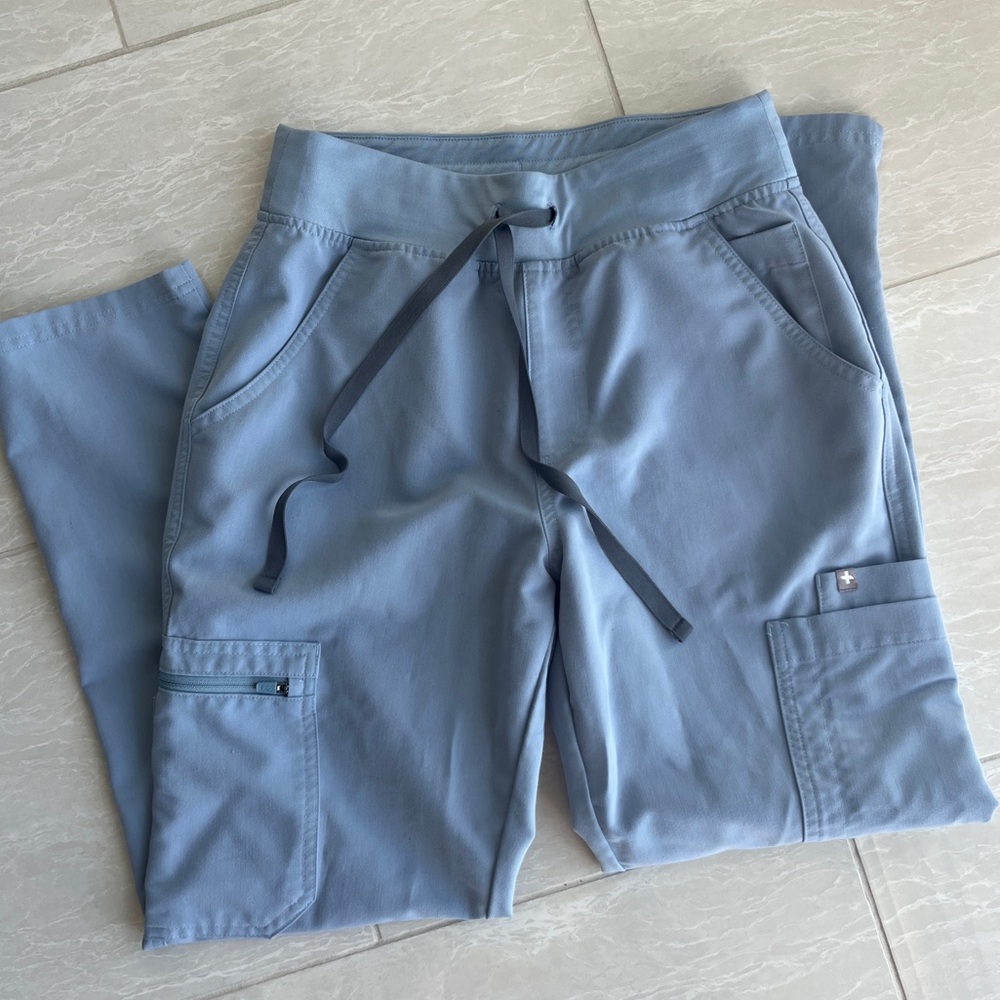 Dusty Blue Figs Scrubs Small Petite Yola